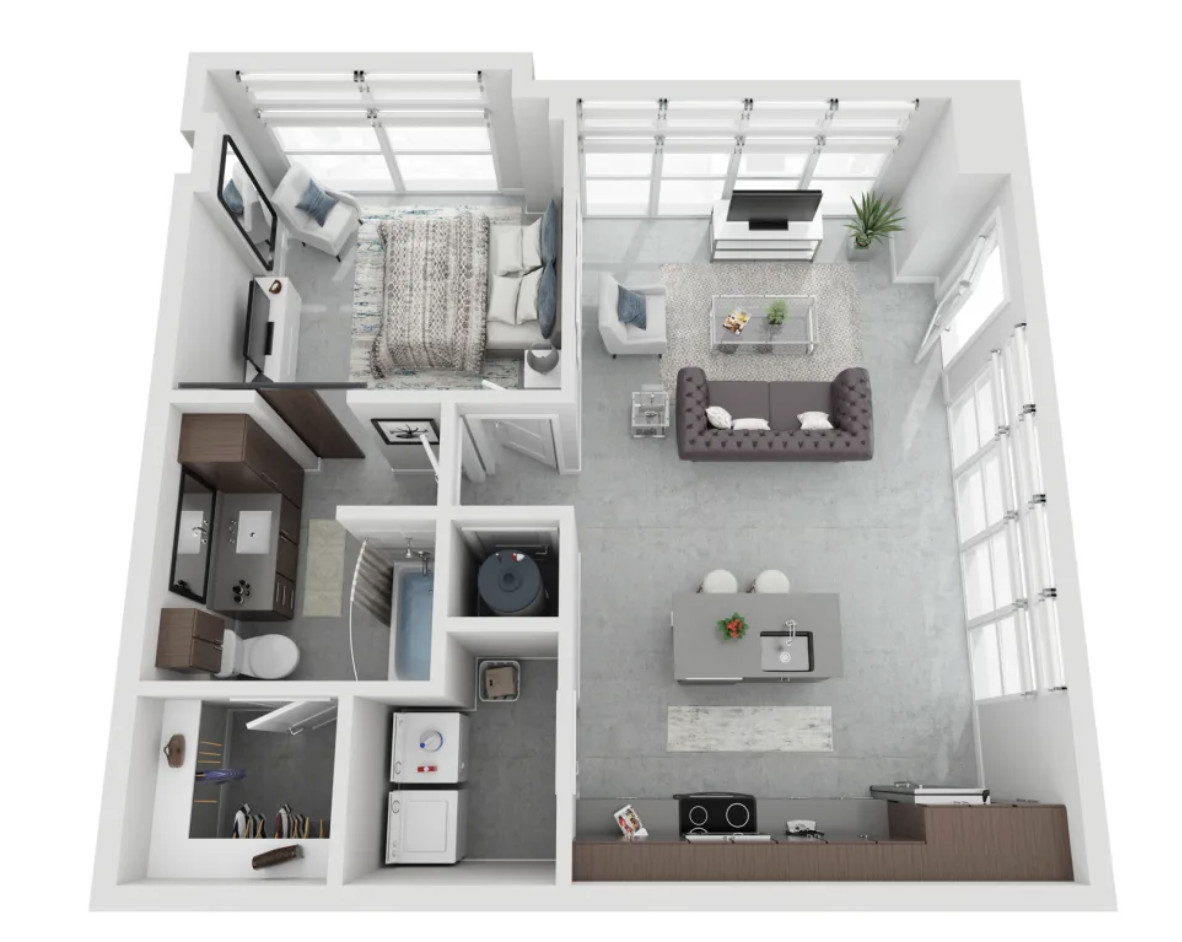 Near Southside Apartment Floor Plan